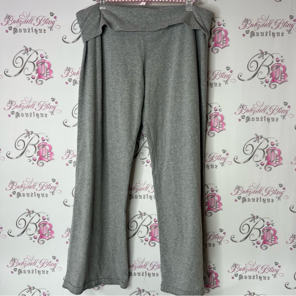 Fold over pants Gray Wide-Leg Pants comfy grey no tags no size